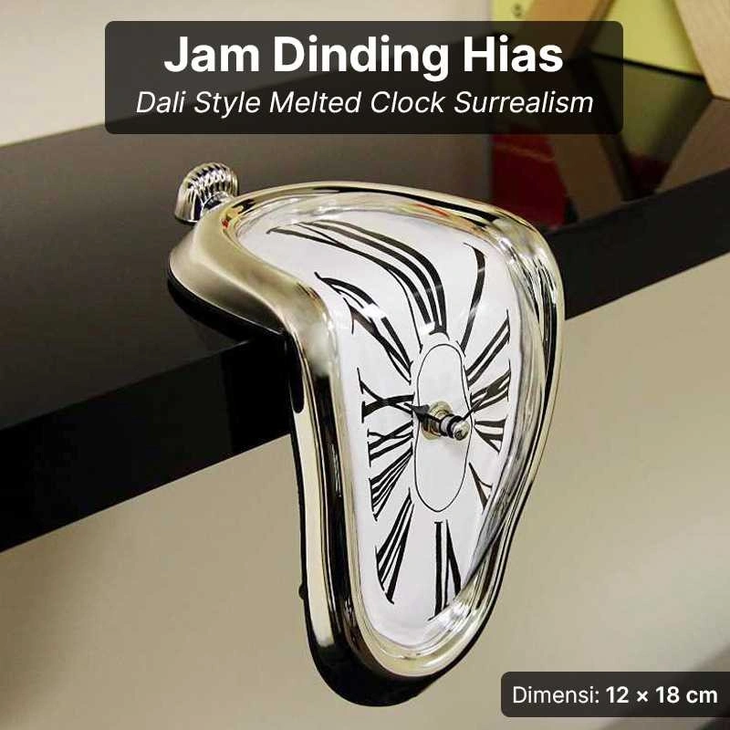 Digap Jam Dinding Hias Quartz Melted Clock Surrealism Dali Style - YD18