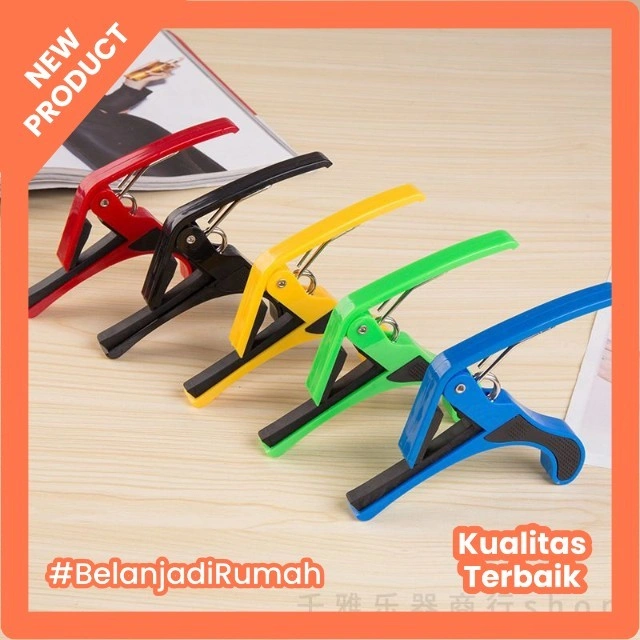 READY TERMURAH BISA COD Capo Gitar Akustik- Capo Gitar ABS RUBBER BONUS PICK GITAR