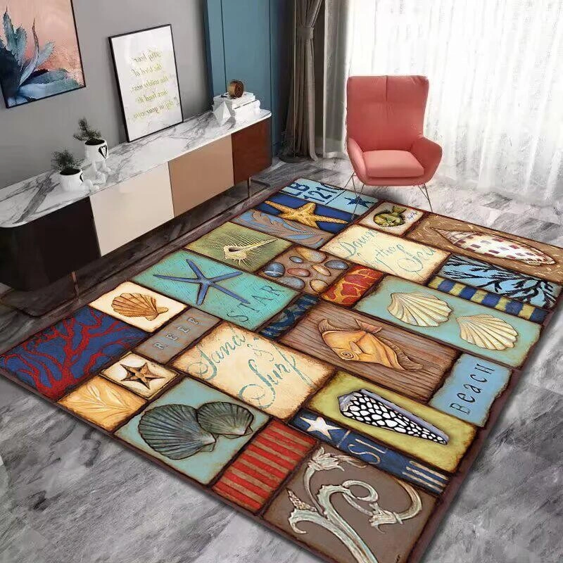 【Karpet anti kotoran】Karpet ruang tamu, Karpet ruang tamu bermotif etnik retro, karpet sofa ruang tamu,karpet ruang tamu anti kotor dan anti selip, Keset kamar tidur, keset lantai belajar,keset lantai kulit, Anti Kotor Tanpa Cuci keset