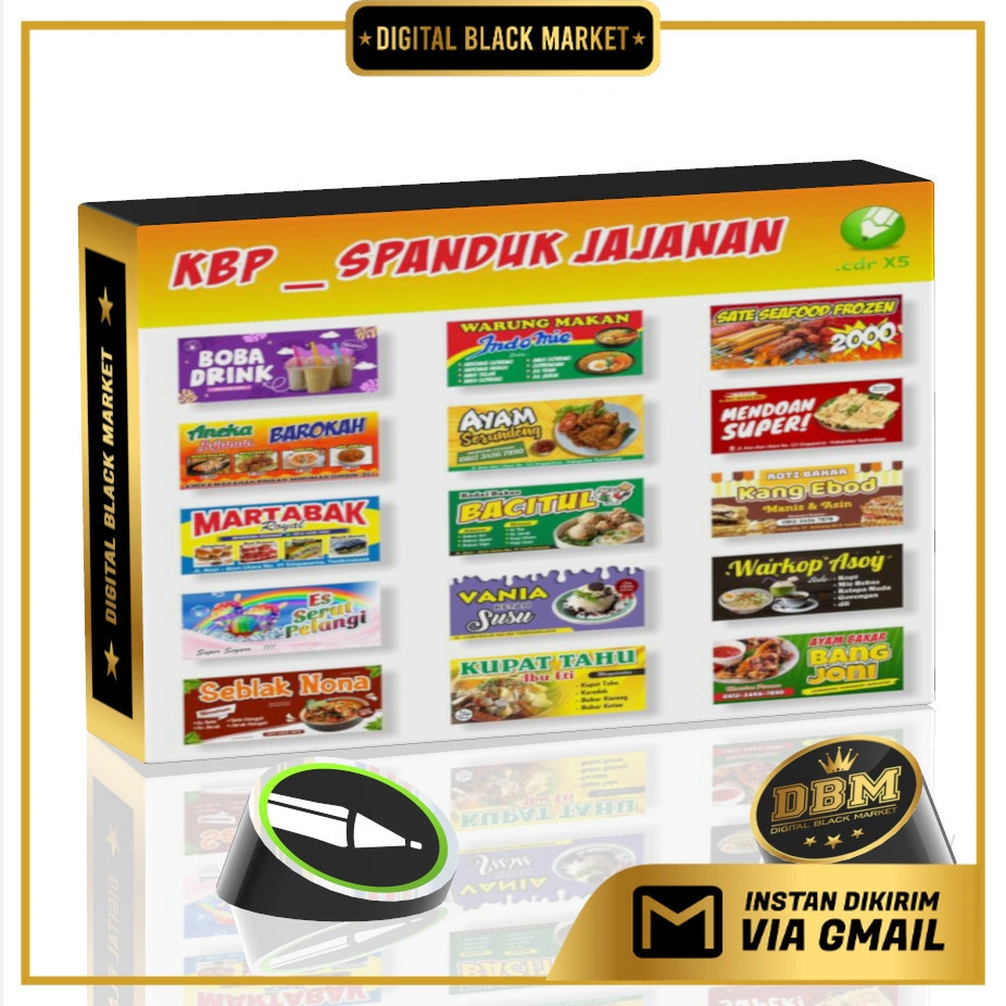 ID99125 - 15 Spanduk Jajanan Versi Coreldraw 2022