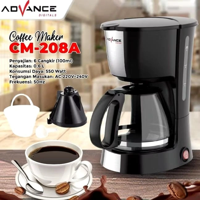JOY|COFFEE MAKER ADVANCE CM-208A MESIN KOPI ESPRESSO LOW WATT