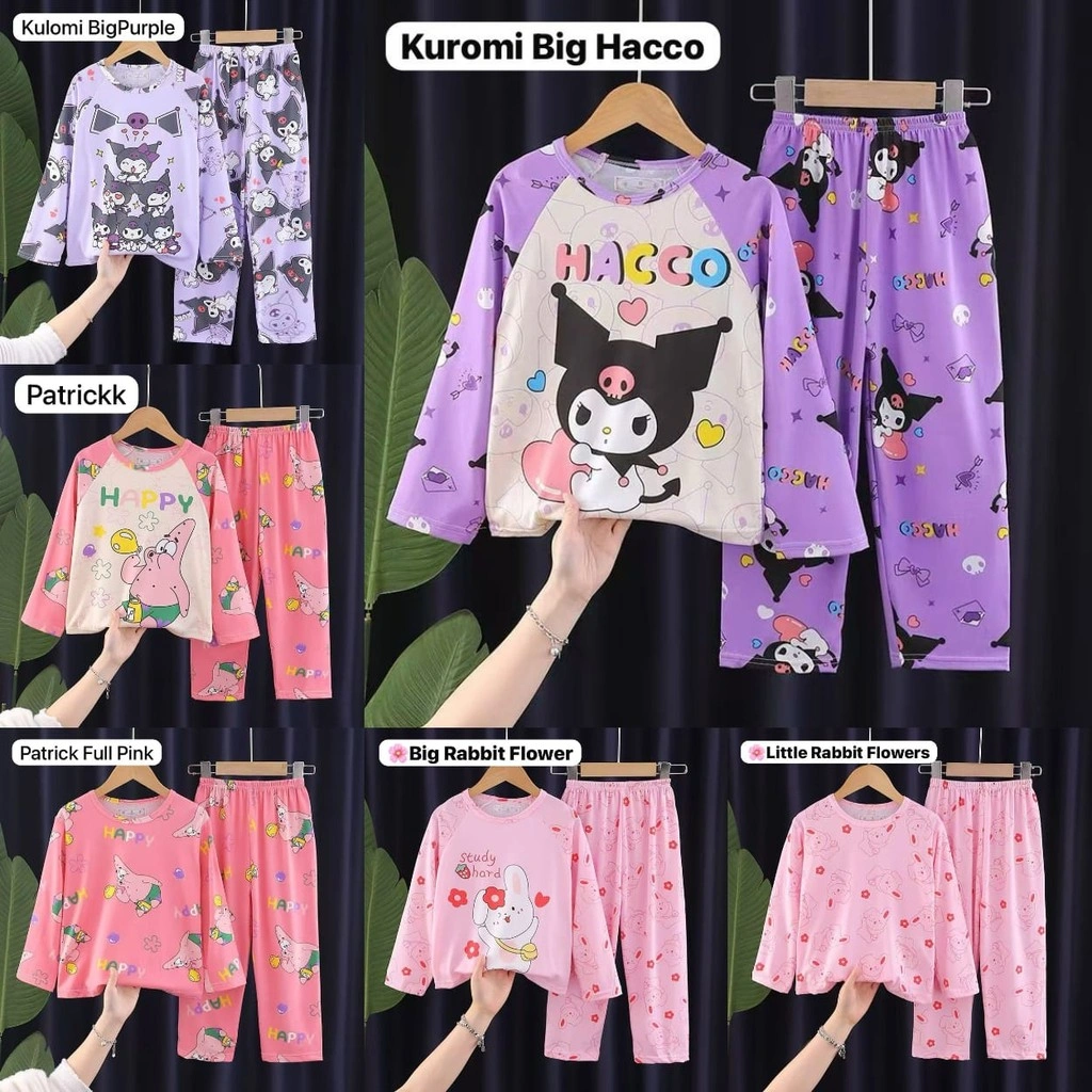 Piyama/Baju Tidur Anak Perempuan Umur 4-15 Tahun