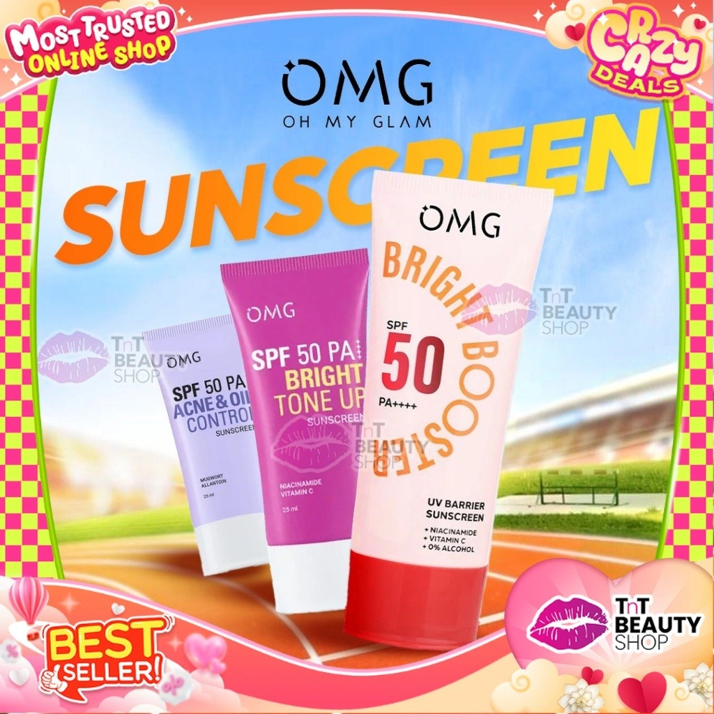 OMG Oh My Glow Bright Booster UV Barrier Sunscreen SPF 50 PA++++ | TnT Beauty Shop