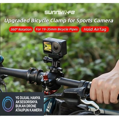Sunnylife Universal Bicycle Clamp Action 4 Insta360 X5 / X4 GO 3 Gopro 12 Clip