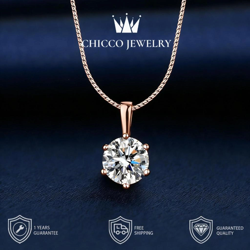 Kalung Wanita Liontin Zircon Enam Cakar Rantai Tulang Model Serbaguna Aksesori Cocok untuk Pemakaian Sehari-hari CHICCOKualitasTinggi Grade VVS1 Lapis Elektroplating Anti KaratAnti LunturAnti Perubahan Wama Garansi 1 Tahun COD 306