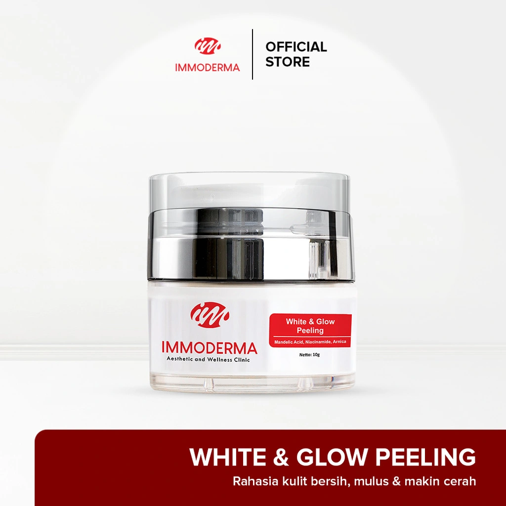 IMMODERMA White & Glow Peeling | Krim Pencerah Wajah Exfoliating Sel Kulit Mati I Exfoliasi Pemula