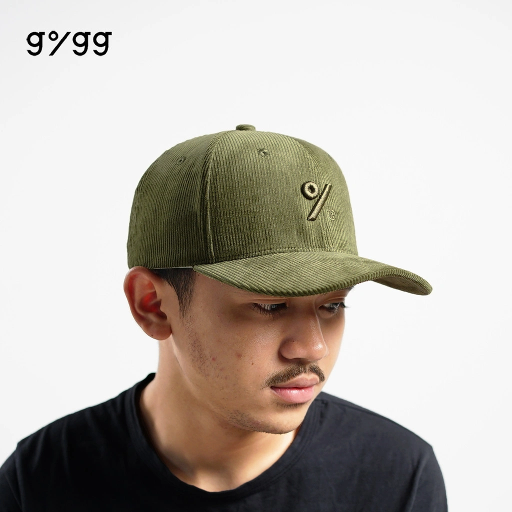Gigg - Pipeline - Baseball Hat Pria - Topi Distro Olive Corduroy Premium