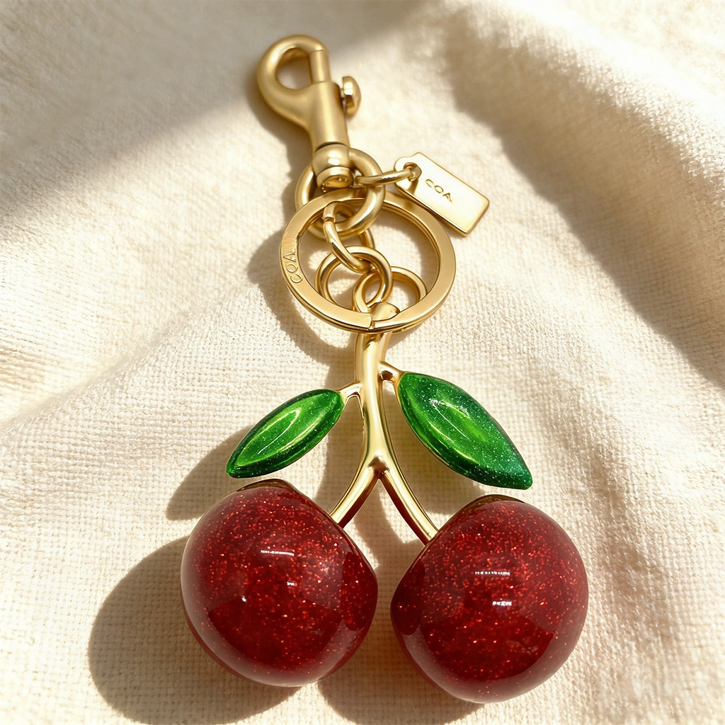 co@ch Ready stok gantungan tas keychain Cherry Keychain lucu bag Charm Banyak warna