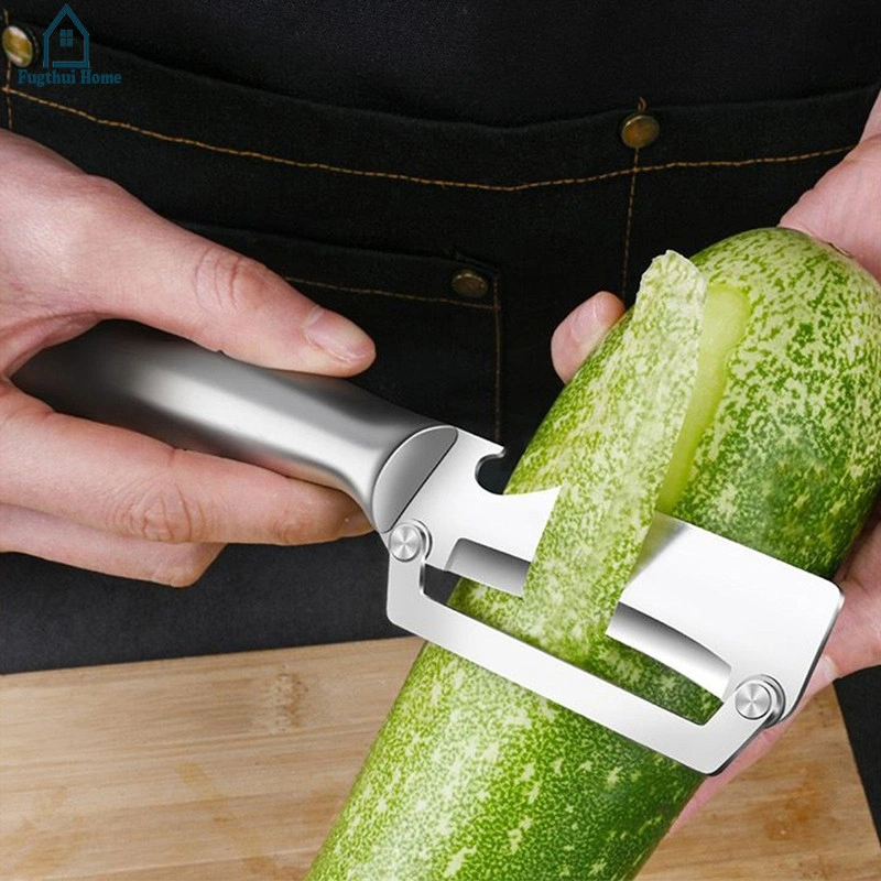 Stainless Steel Peeler 2 - in - 1 Dapat Membuka Pengupas Tebal Dapur Buah Sayuran Peeler Fugthui