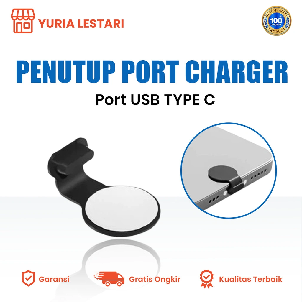 PLUG IN Charge Penutup Port Charger Port USB TYPE C  Anti Dust Debu Penutup Lubang Charger Port