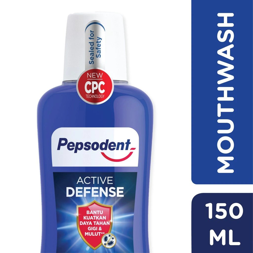 Pepsodent Mouthwash Obat Kumur CPC Active Defense 150ml