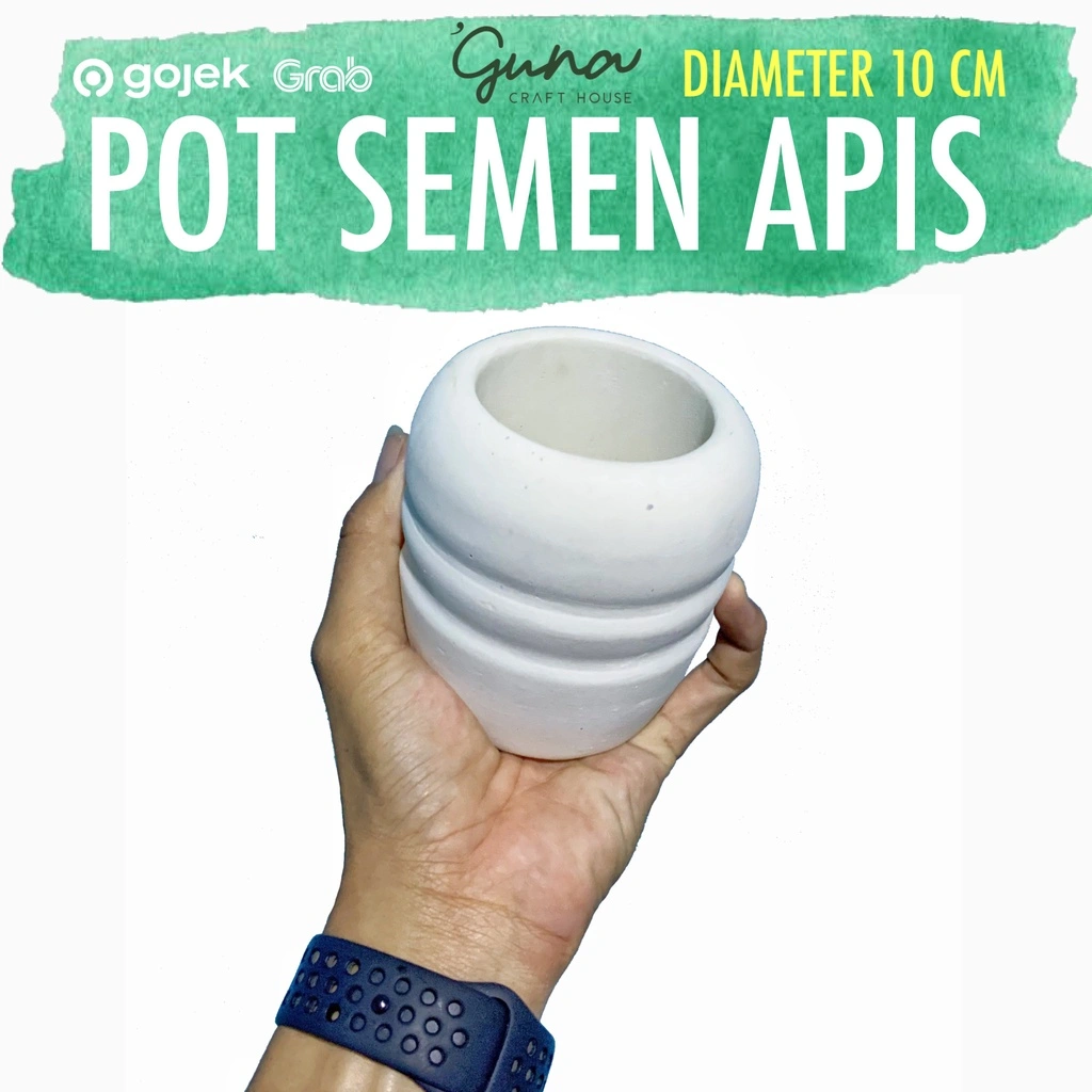 Pot Semen Apis - Pot Tanaman 10 cm - Pot Tabung Ulir - Dekorasi Taman Minimalis - Dekorasi Teras