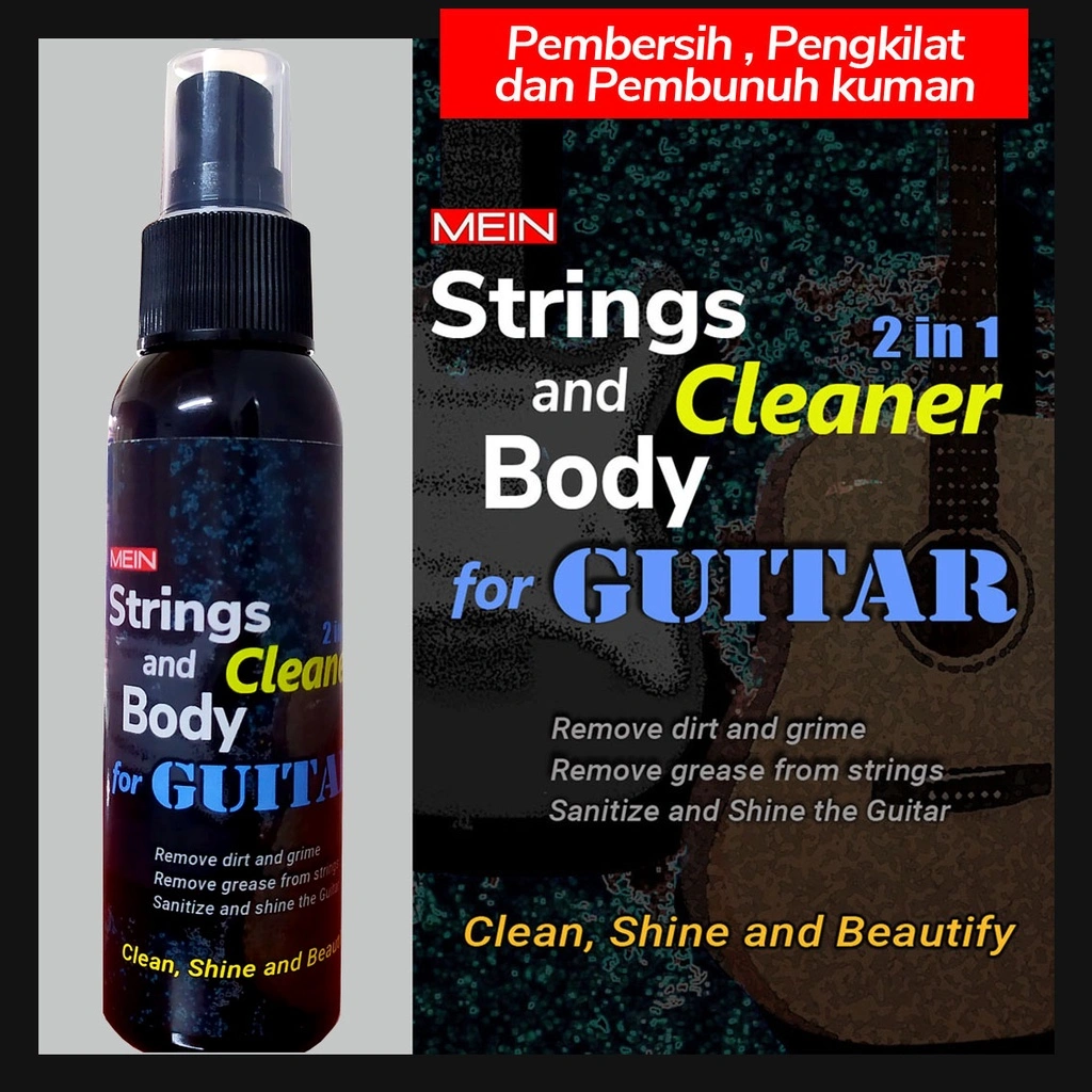 Pembersih Senar + Pengkilat Body Gitar Acoustic Guitar Electric Bass - Guitar Polisher Strings Cleaner  (bukan Dunlop Fender Yamaha Cort Epiphone D'addario Ernieball  )