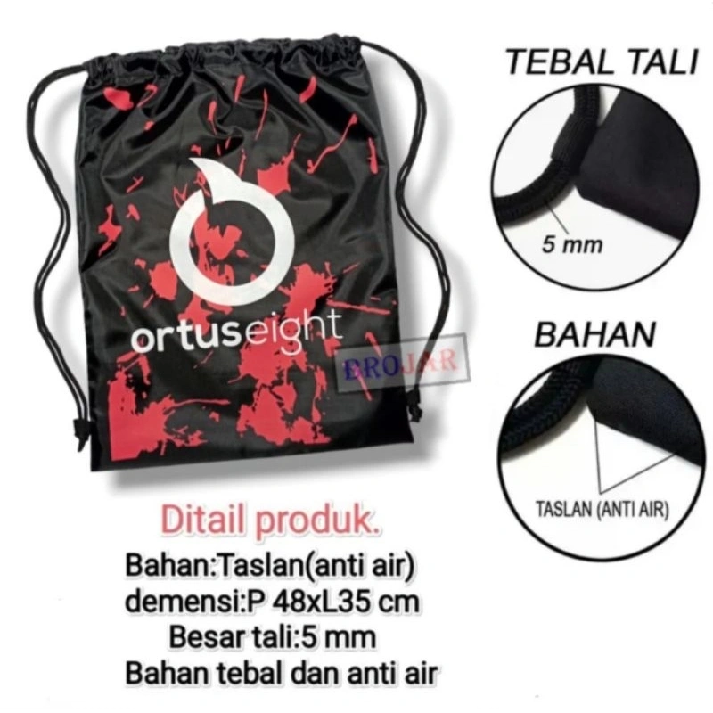 Tas serut string bag tas ransel futsal/bola/berpergian unisek