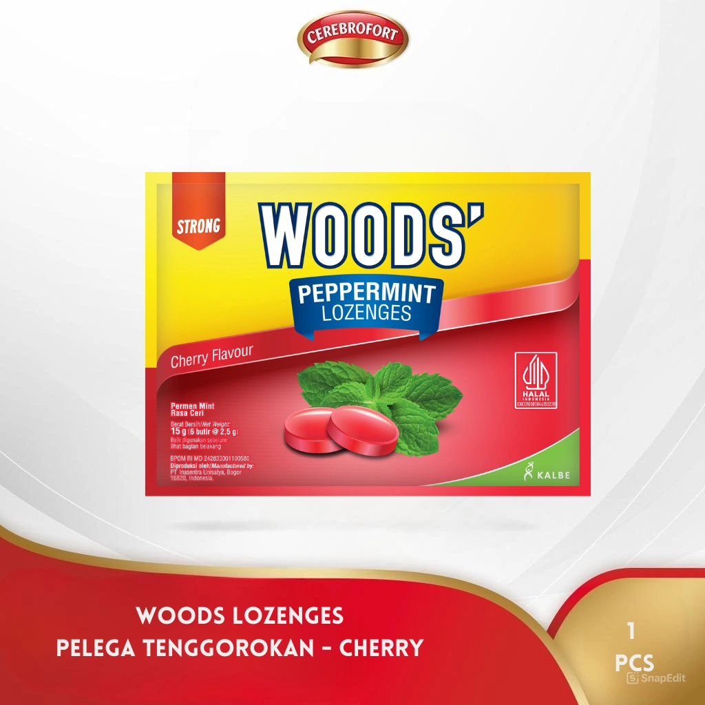Woods Lozenges Cherry - Pelega Tenggorokan