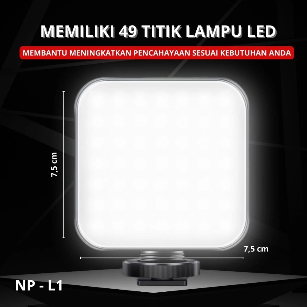 Lampu Kits 7.5cm Make Up Vlog Lampu Photografi NP L1