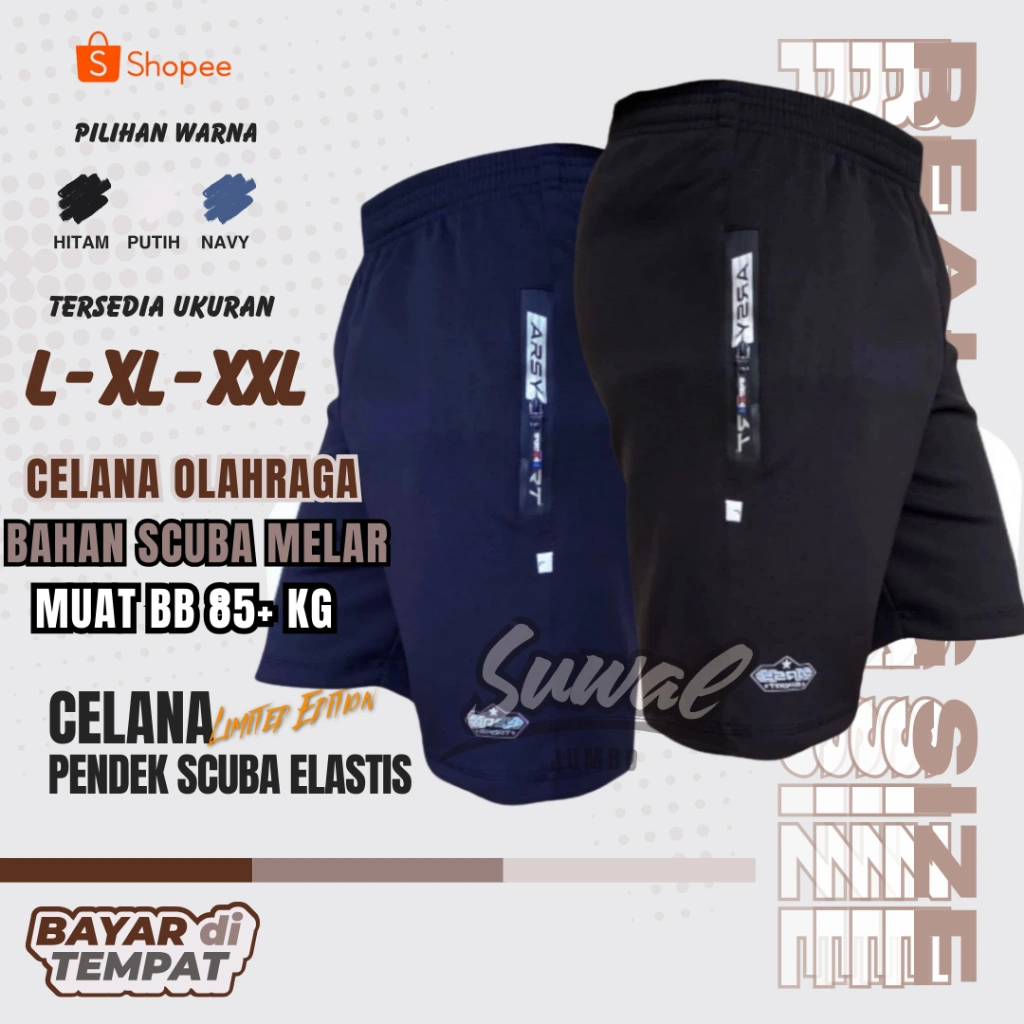 Celana Pendek Olahraga Pria Jogging Gym Running Volly Misty Import Putih - PdkAtlt12 Size l-XXL