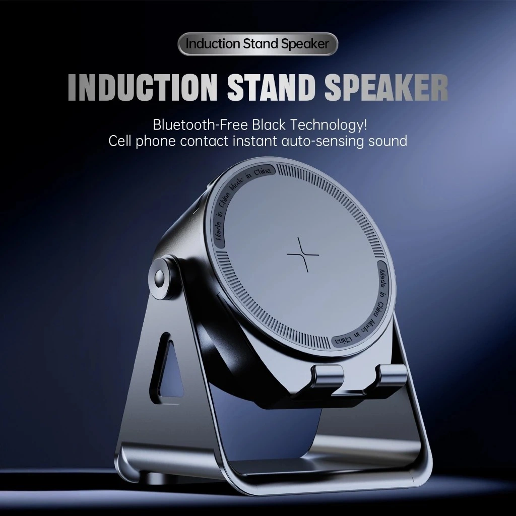 Speaker Bluetooth 3 in 1 Dudukan HP + Wireless Charger Cepat Bass Stereo Jernih Smart Sensor