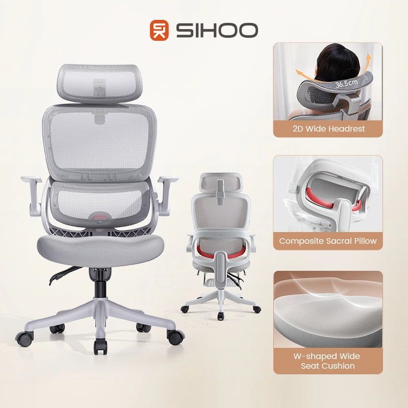 SIHOO Office Chair B100 Series Abu Kursi Kerja Kantor Ergonomic Kursi Gaming