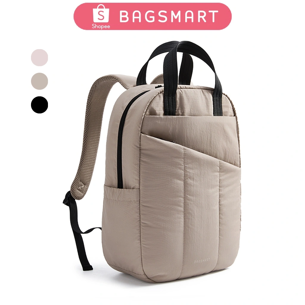 BAGSMART Tas Ransel Casual Backpack Puffy 15.6inch Ringan Anti Air College School BookBag