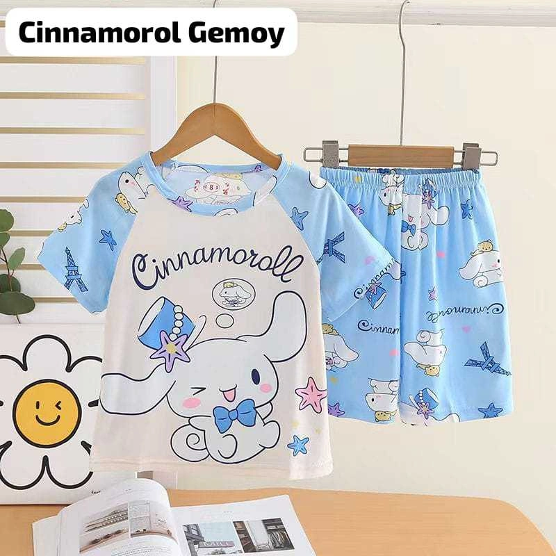 Baju Tidur/Piyama Anak Unisex Usia 4-15 Tahun Lengan Pendek