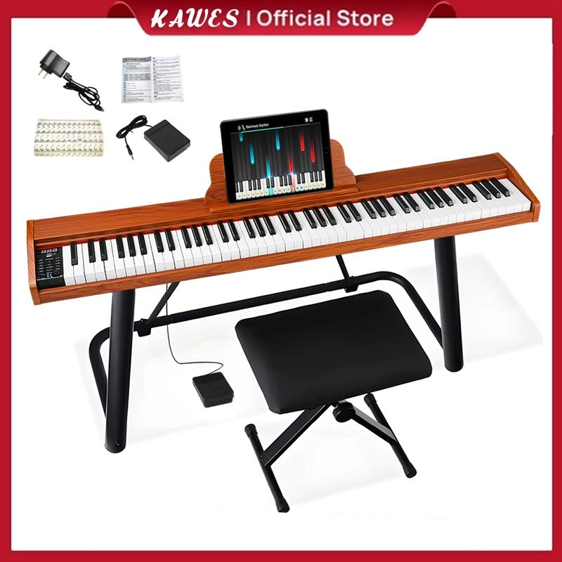 KAWES Piano elektronik, piano elektronik 88 tombol, piano elektrik palu berat, piano elektrik portabel profesional, Piano listrik kelas profesional multifungsi