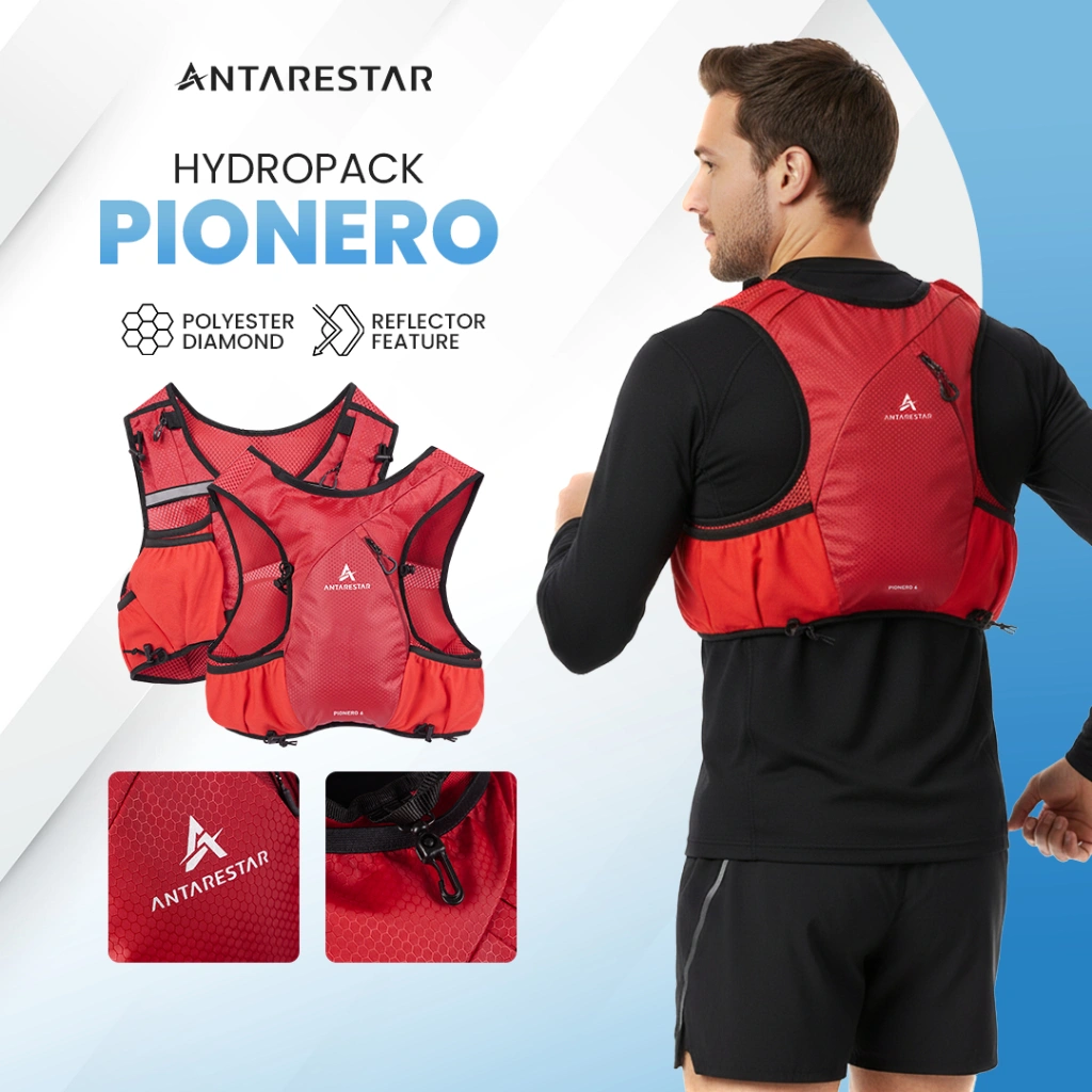 ANTARESTAR Sport - Tas Hydropack Pionero 6L Hydration Bag Lari Hiking, Sepeda Outdoor Running Trail
