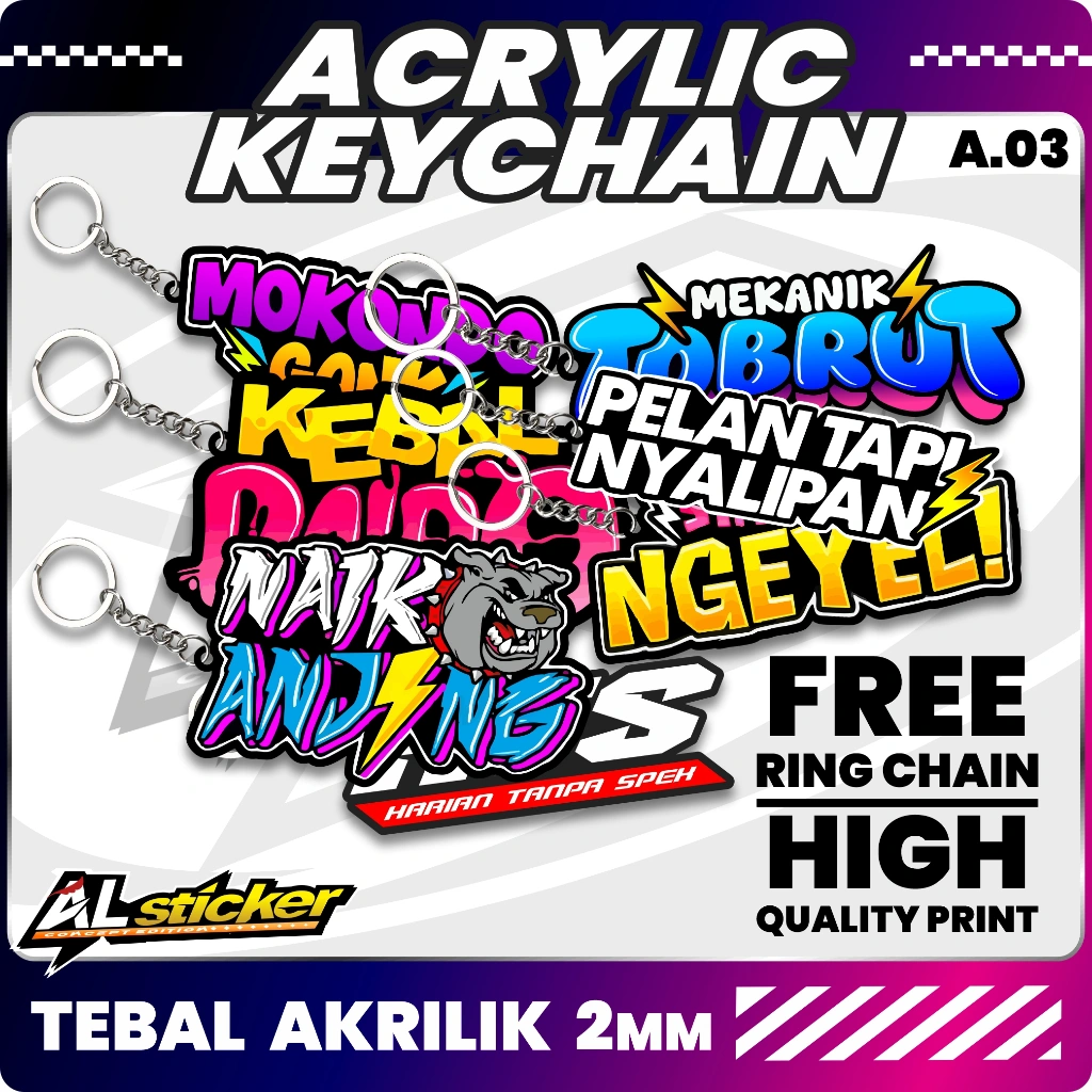 GANCI AKRLIK 2MM VIRAL MOKONDO GANK MEKANIK TOBRUT HTS RACING KEREN TERBARU HIGH QUALITY