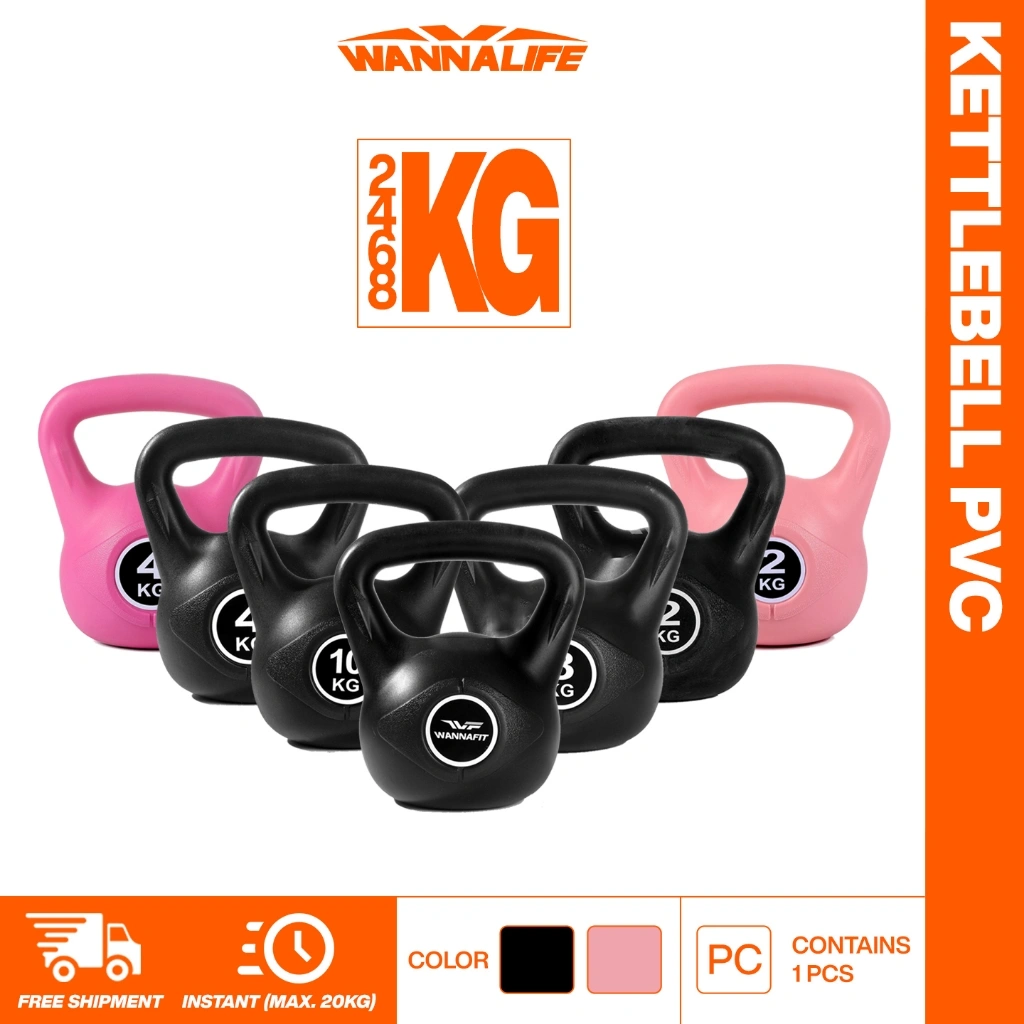 WANNALIFE Kettlebell All Weight | 2kg 4kg 8kg 10kg | Alat Latihan Beban