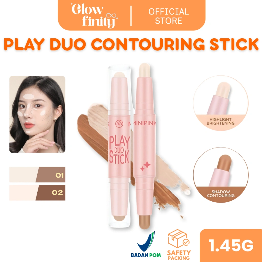 MINIPINK Contouring Stick Face Stick Duo Concealer Stick Contour Make up Stick Murah BPOM - MP052