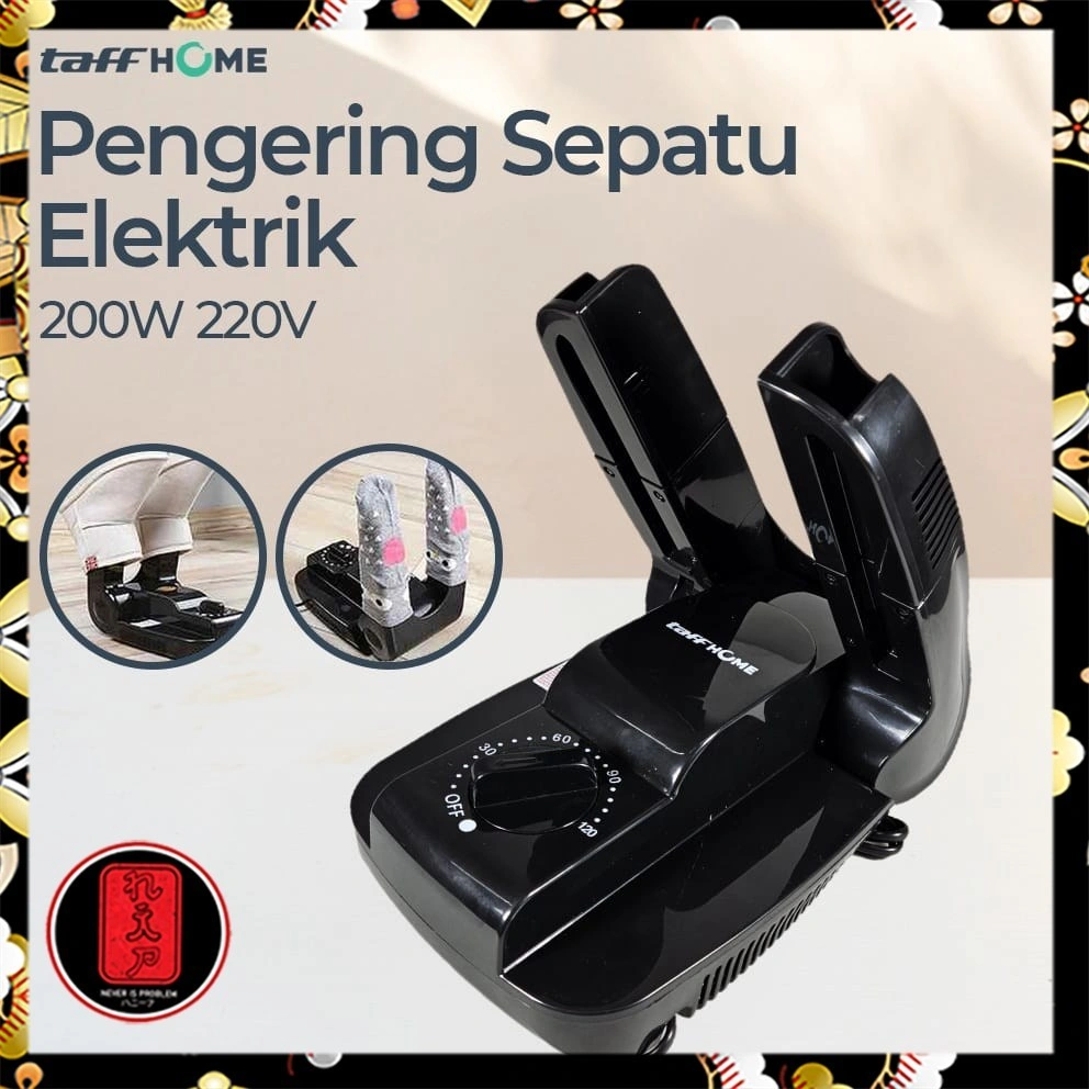 TaffHOME Pengering Sepatu Elektrik Shoe Dryer 200W 220V - ADS-8818A - Black