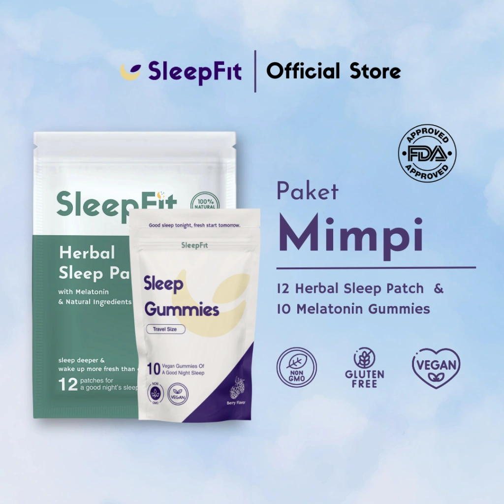 Paket Mimpi - Melatonin Sleep Patch 12 Pcs + Melatonin Gummies 10 Pcs