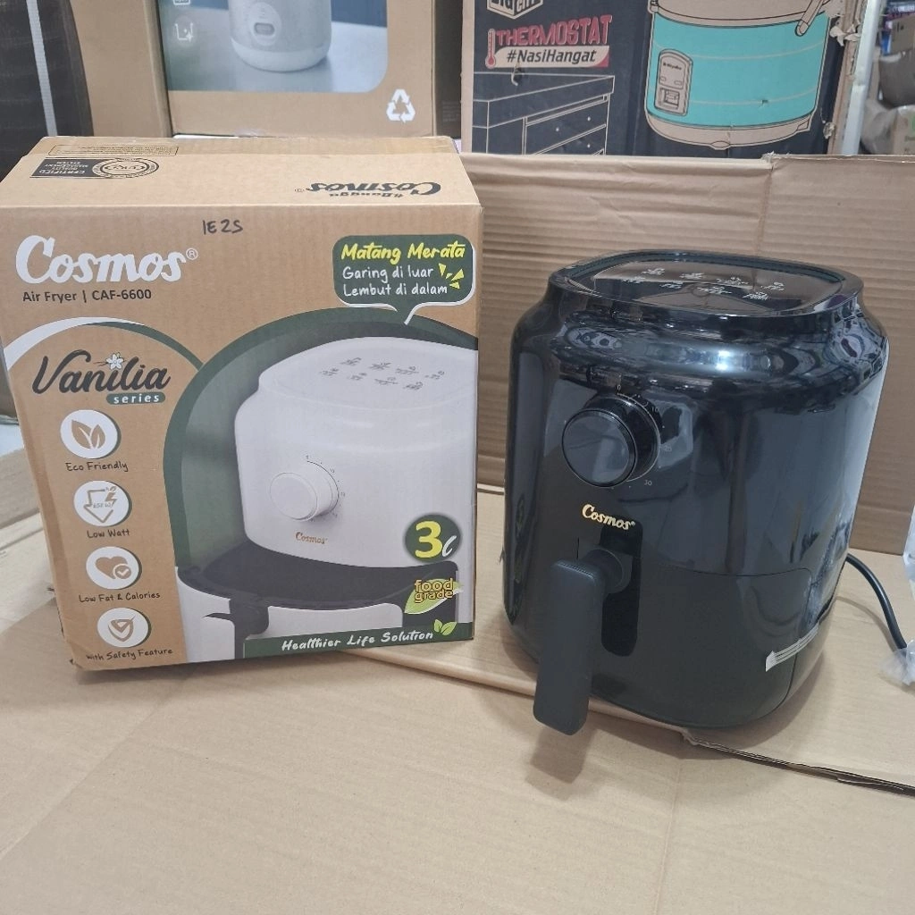 AIR FRYER COSMOS CAF 6600 BLACK KAPASITAS 3 LITER daya 650 watt