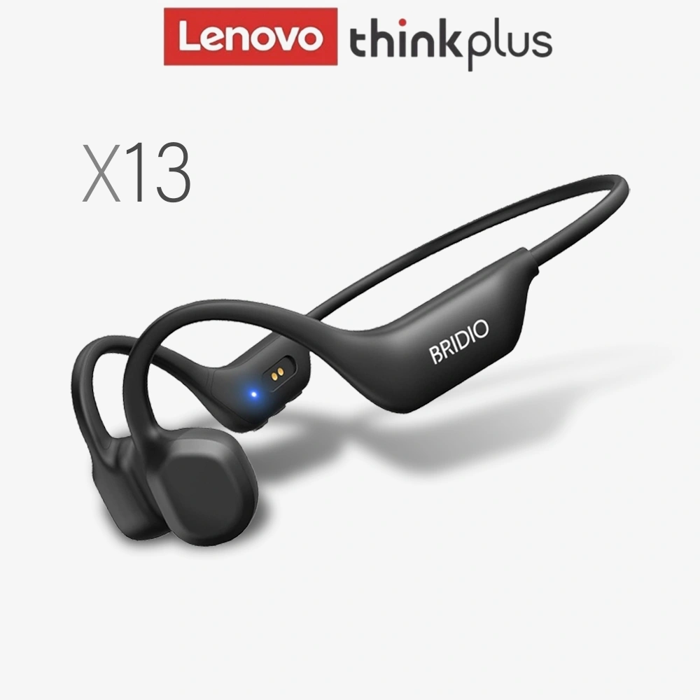 Lenovo Bridio X13 Nirkabel Bone Conduction Earphone BT5.4 Low Latency Earphone Konduksi Tulang Asli