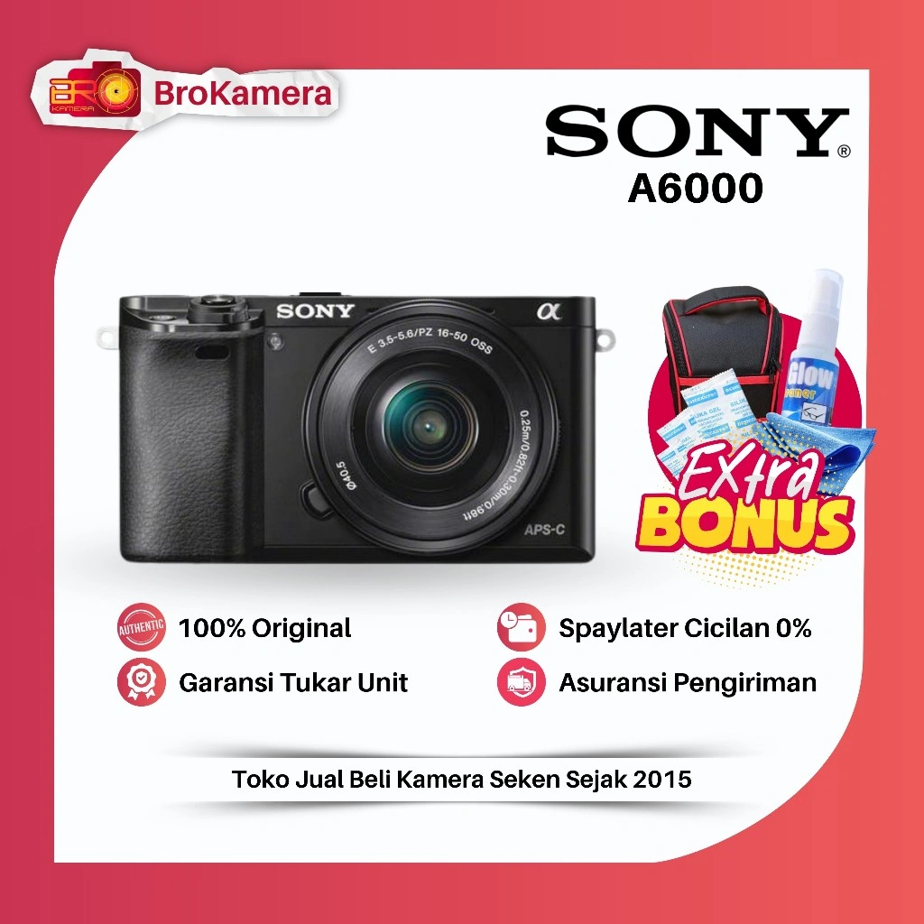Kamera Sony A6000 - Camera Video Wifi - Kamera Vlogger XT10 M6 A5100