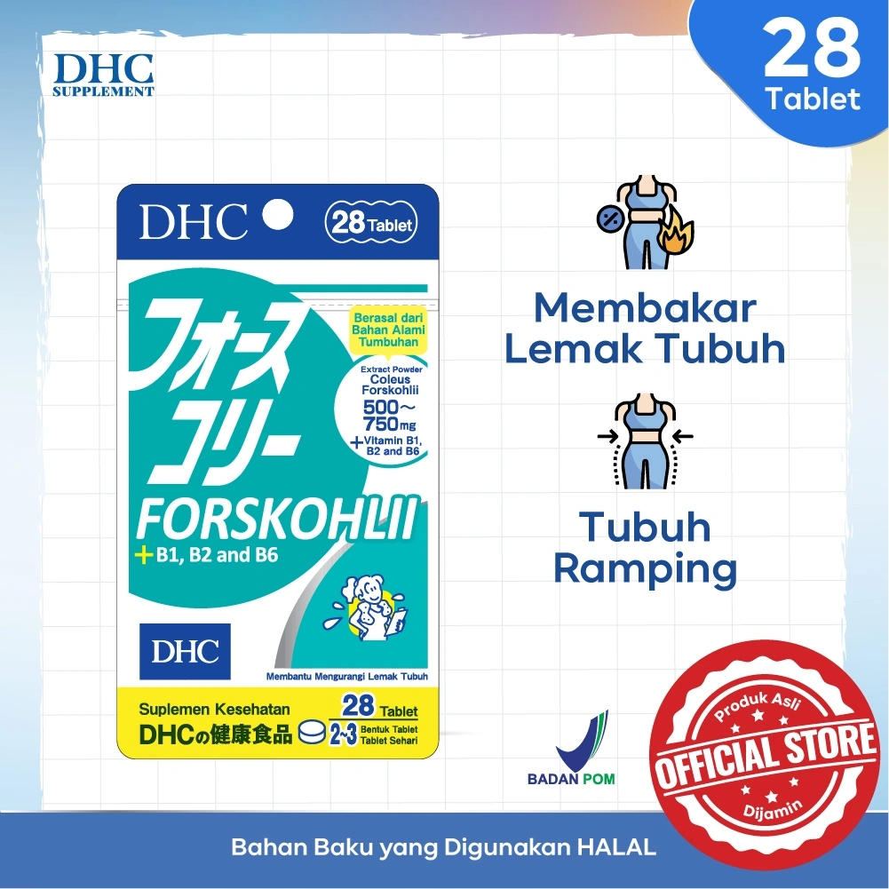 DHC Supplement Forskohlii / Suplemen Makanan Diet Pembakar Lemak Pelangsing Penurun Berat Badan