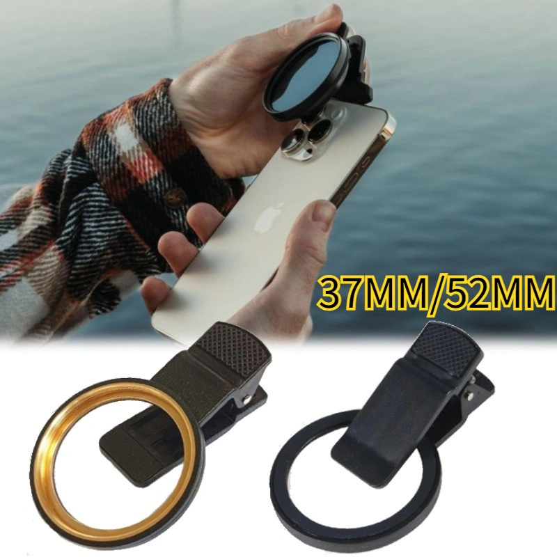 37/52mm Effects Filter Clip for Cellphone Phone Camera Lens Filter Clip Camera Universal Phone Lens Filter Clip