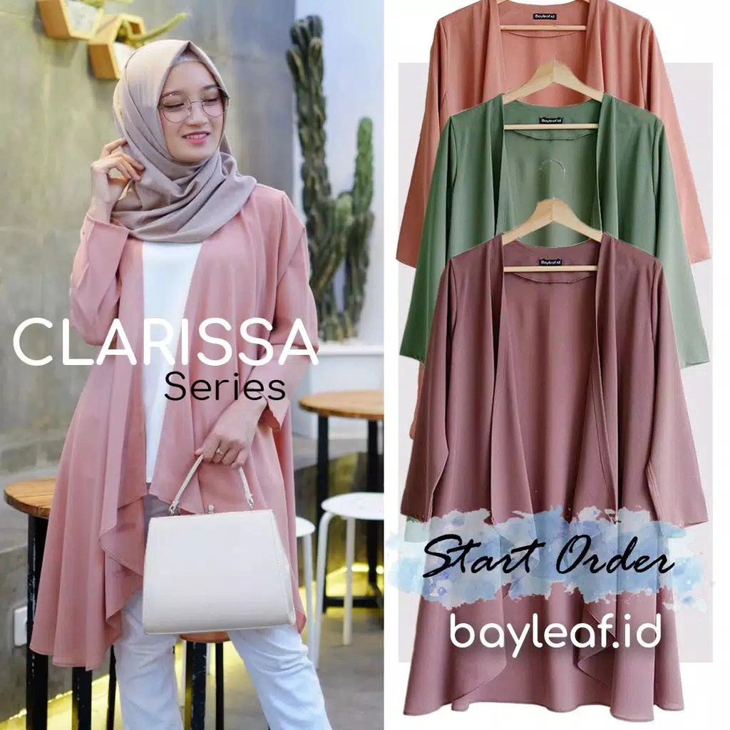 outer Clarisa - Baju Outer Wanita Termurah / Outer crinkle/ Size Fit L XL