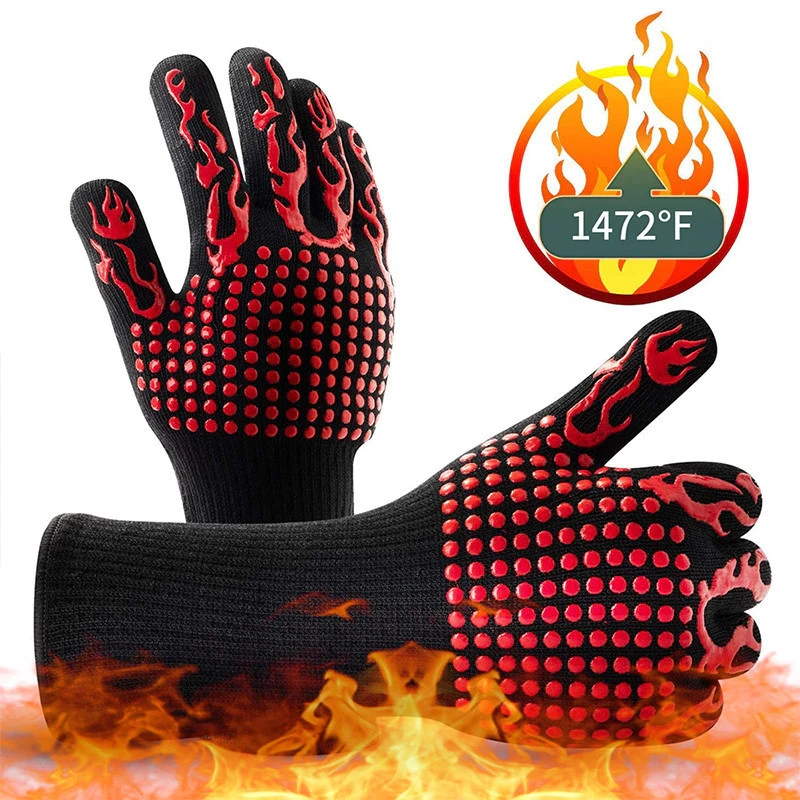1 Pc Heat Resistant Gloves - Sarung Tangan Anti Panas, Tahan Api 500 - 800℃, Silicone untuk Oven | COD