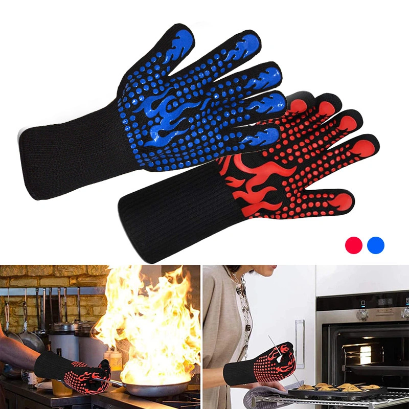Glove Anti Panas 800℃ - Sarung Tangan Tahan Panas, Silicone Oven Mitt, Cocok untuk Memasak & Grilling | COD