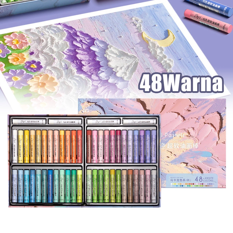 Crayon Joyko/Oil Pastel Joyko 54Warna Grasp Sedang Crayon krayon warna water soluble crayon