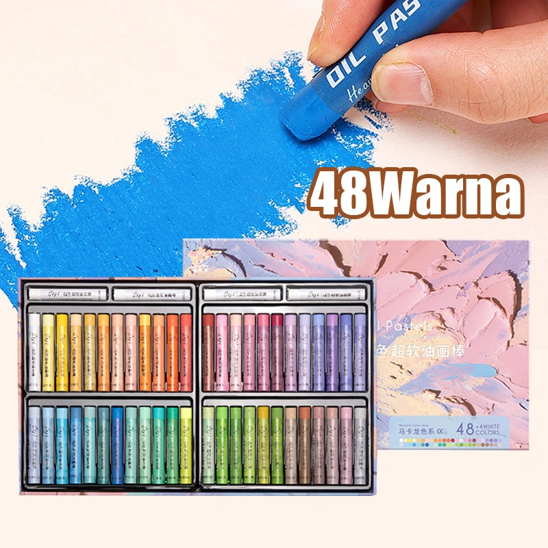 Krayon Lembut Water Soluble Crayon Crayon Grasp Mata Sedang 48 Warna Krayon