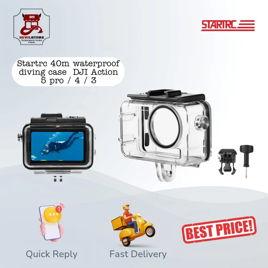 STARTRC 40m Waterproof Diving Case for DJI Osmo Action 5 Pro/ 4/ 3 Casing Renang