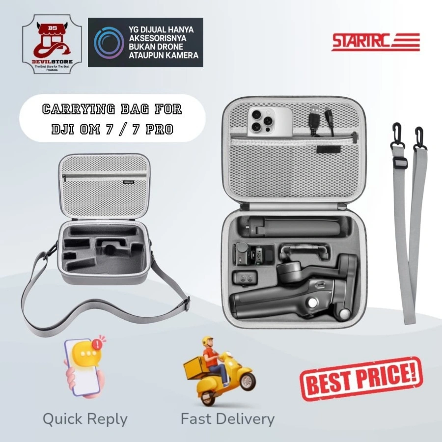 Startrc Carrying Bag for DJI Osmo 7P/OM8 carrying Case Tas OM 7