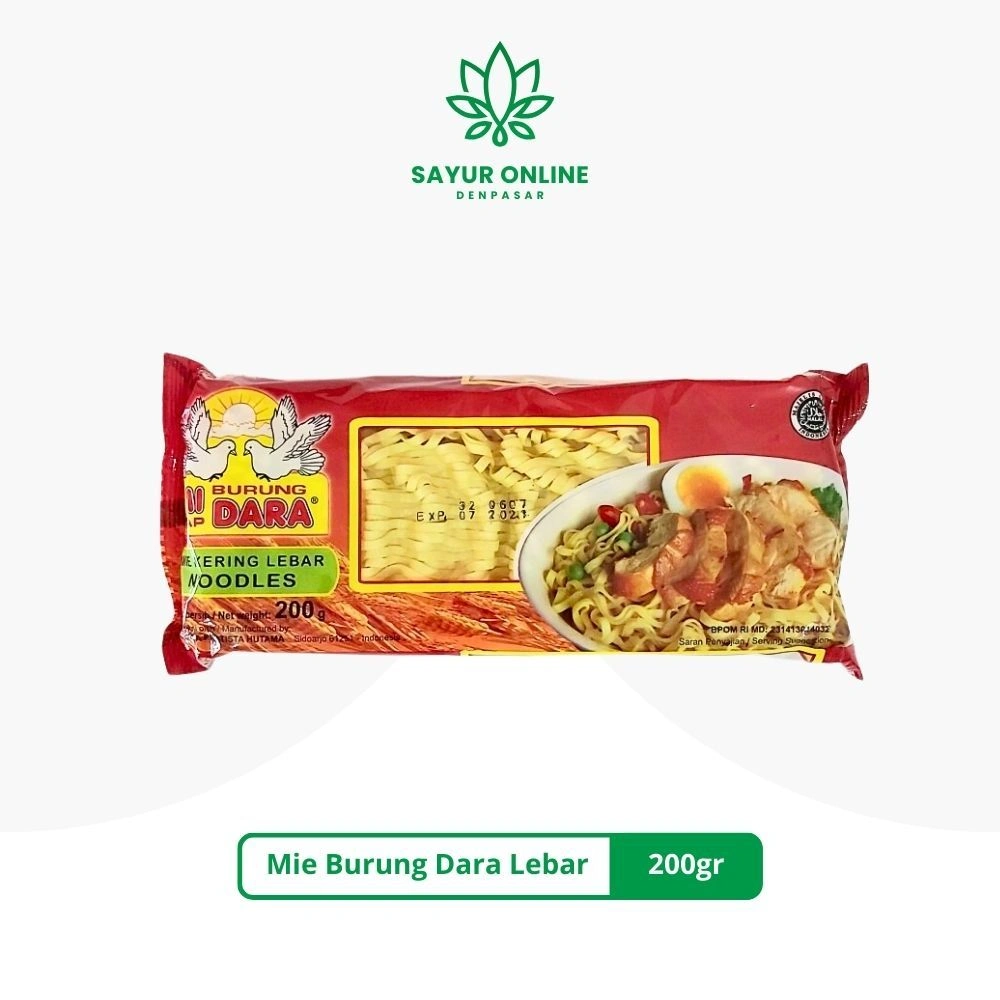 Mie Burung Dara Kering Lebar 200gr - Sayur Online Denpasar