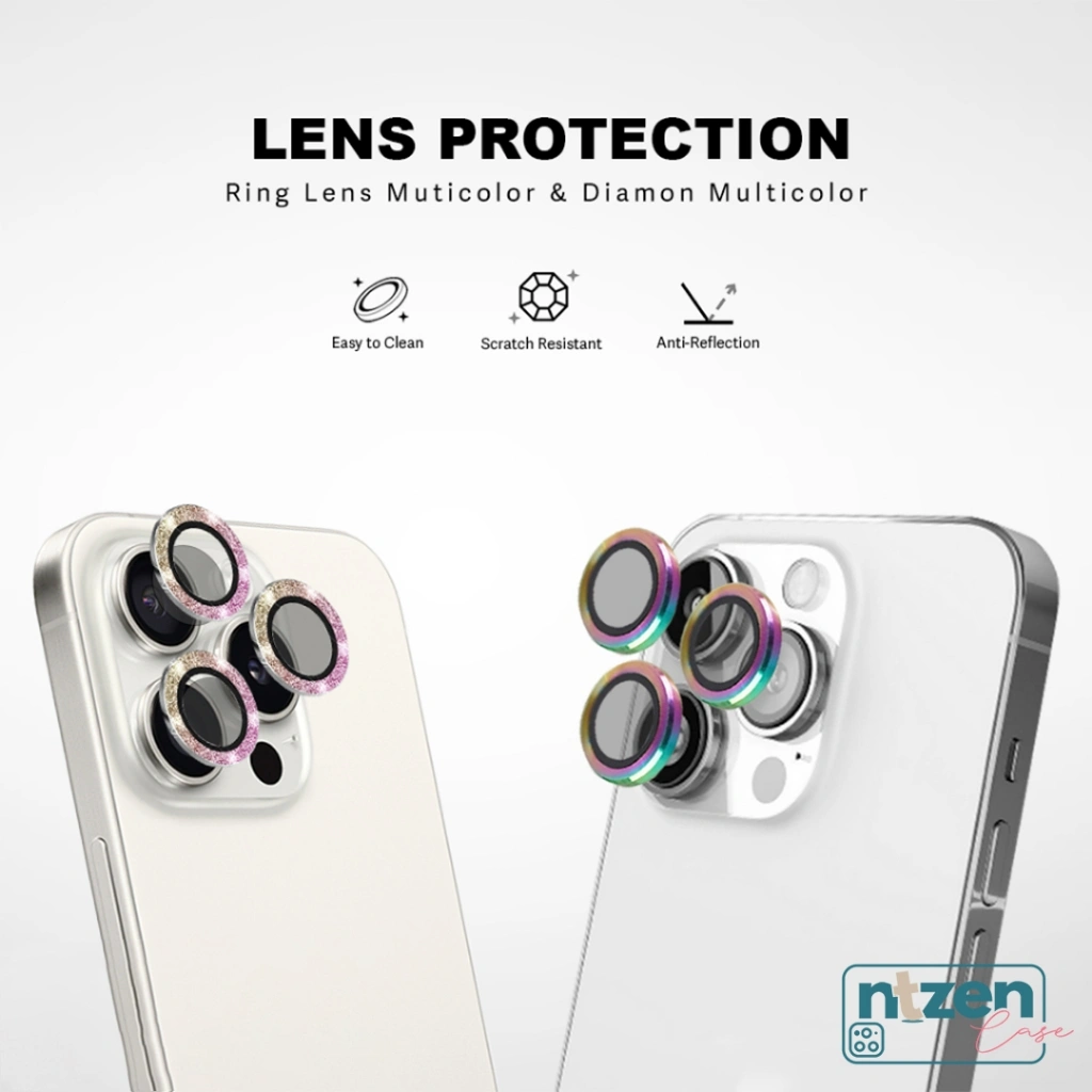 Ring Lens Protect Multicolor iPhone 12 Pro Max 11 Pro Max Pelindung Kamera 13 14 15 Pro Max Plus 16