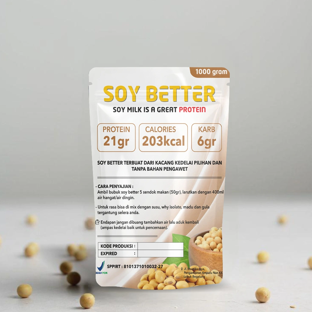 Whey Soy Better Bubuk Kedelai Tinggi Protein 1Kg Terbaik Untuk Workout