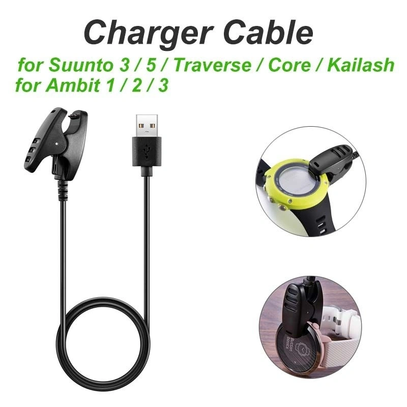 Kabel USB Klip Charger for Suunto 3 Fitness / 5 / 5 Peak / Core / Ambit 1 2 3 / Spartan Trainer / Traverse / Kailash