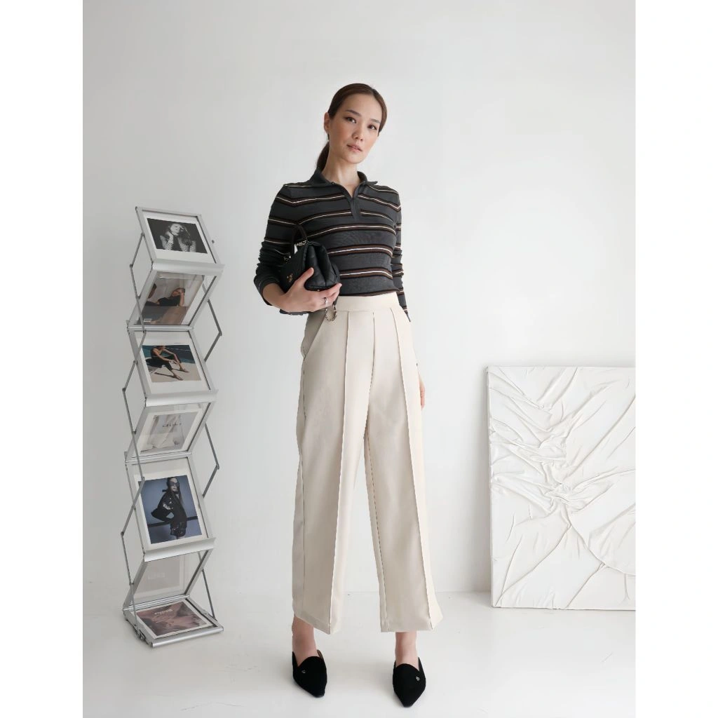 [KANAVIE] Nessa Pants Celana Cewek Panjang Kulot Celana Long Highwaist Fashion Wanita HW Bawahan