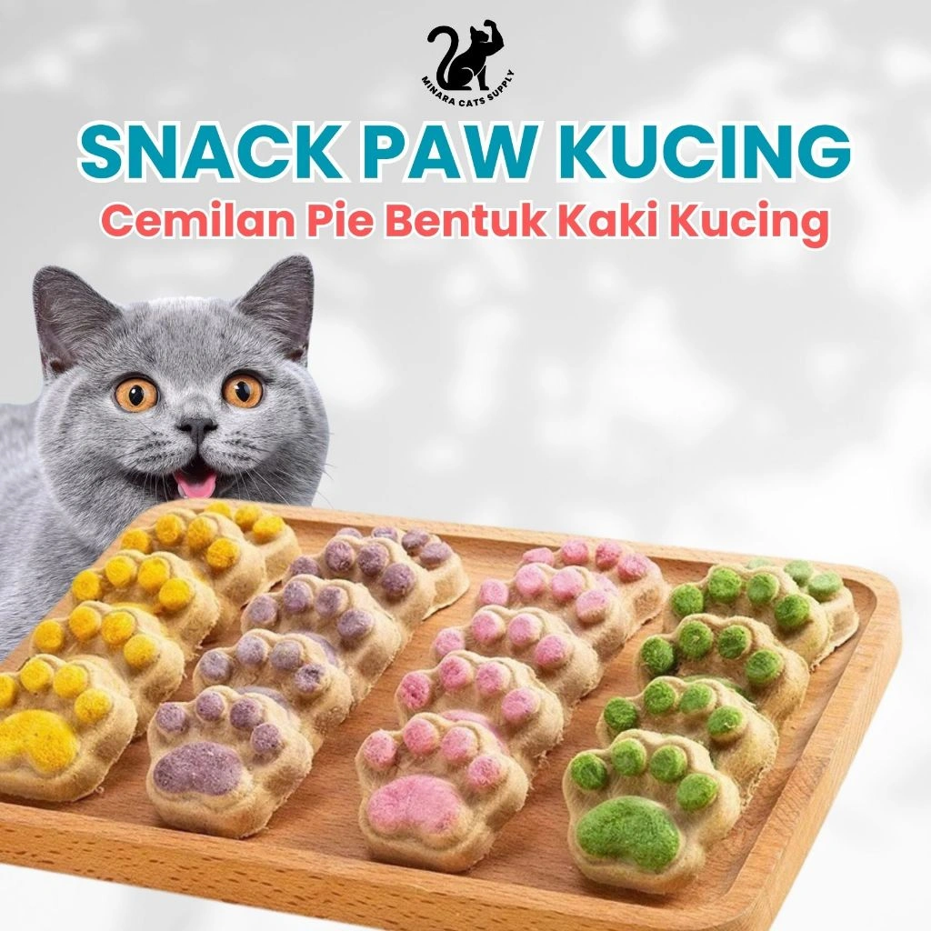 Snack Paw Kucing - Freeze Dried Paw - Cemilan Kucing Catnip - Snack Kucing - Daging Kering - Biskuit Kucing - Dryfood - Cemilan Anabul - Catnip Kucing - Snack Kucing Labu - Snack Kucing Ubi - Makanan Kucing | Minara Cats Supply